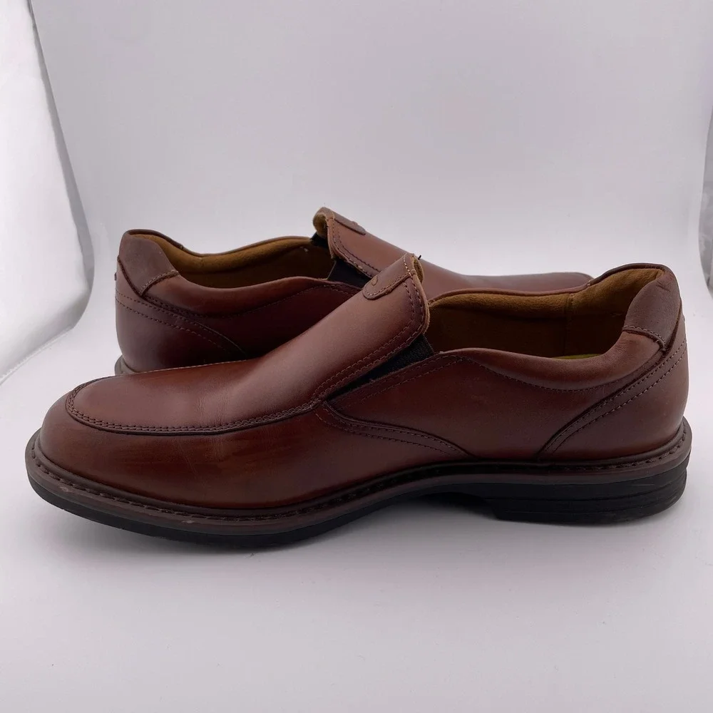 Florsheim Mens Brown Leather Slip On Comfort Tech‎ Loafers Shoes Size 8M